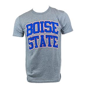 Image of BOISE STATE TEE STACK WORDMARK-BLACK VALUE -  greyheather